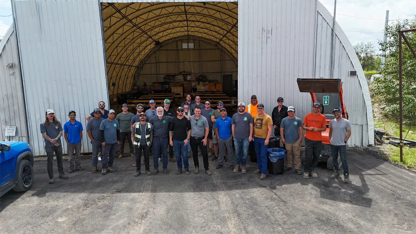 The LECM crew at the Calgary shop.