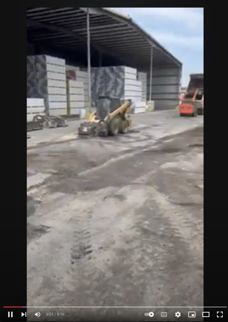 Paving inside an active client yard